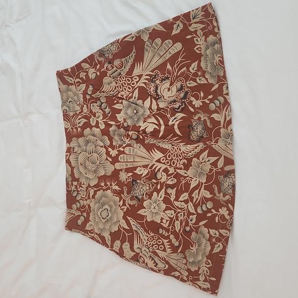 Rumer The Label Neve High Rise Mini Skirt Large Rust Floral - Picture 5 of 9